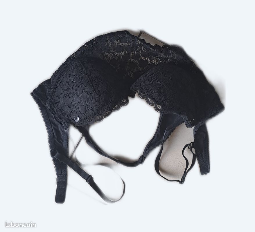 Soutien-gorge Noir Balconnet Taille 90B - Neuf Sans étiquettes - Polyamide/élasthanne