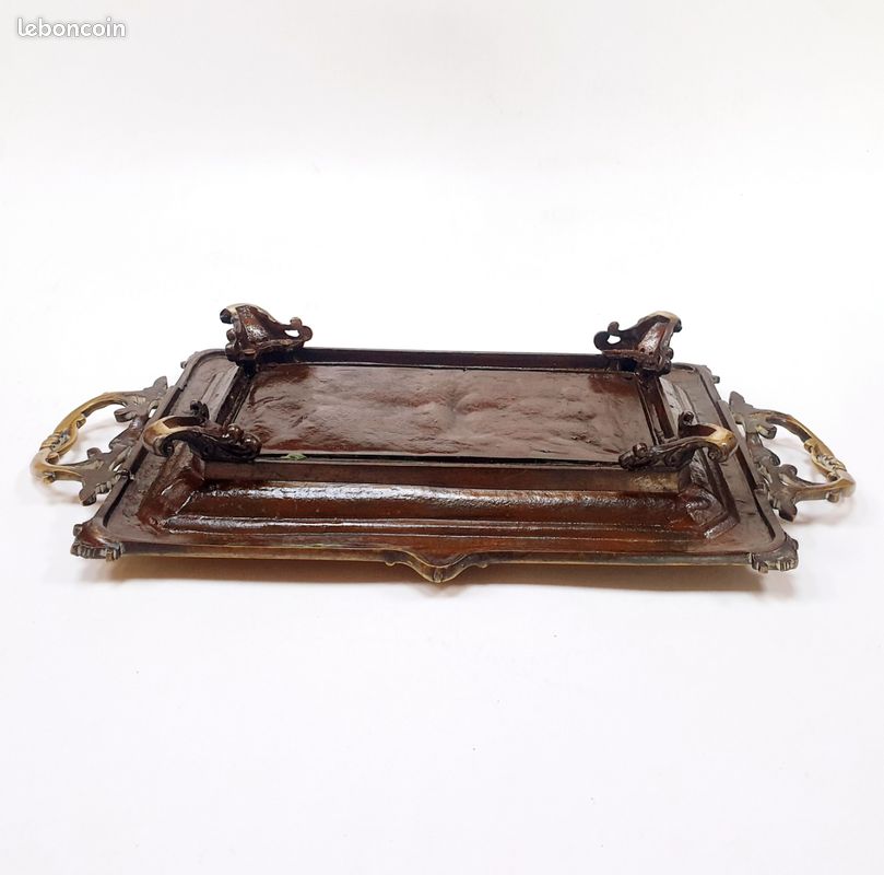 DEBUT Marcel (1865-1933) Plateau bronze Massif bas-relief Moisson Sculpture 1890 (image 14)