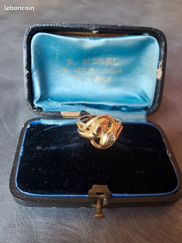 Bague ancienne serpents or jaune (image 1)