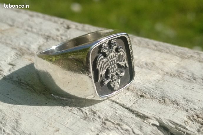 Bague Chevalière Vintage En Argent Massif Sterling - Taille 65 - Occasion Bon état