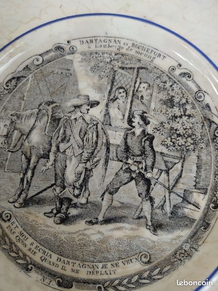 5 assiettes parlantes Mousquetaires HB de Choisy le roi (image 10)