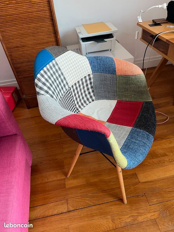 Fauteuil scandinave patchwork (image 2)