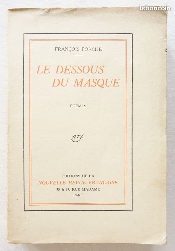 Le dessous du masque - François Porché - Nouvelle Revue Française 1914 (image 2)