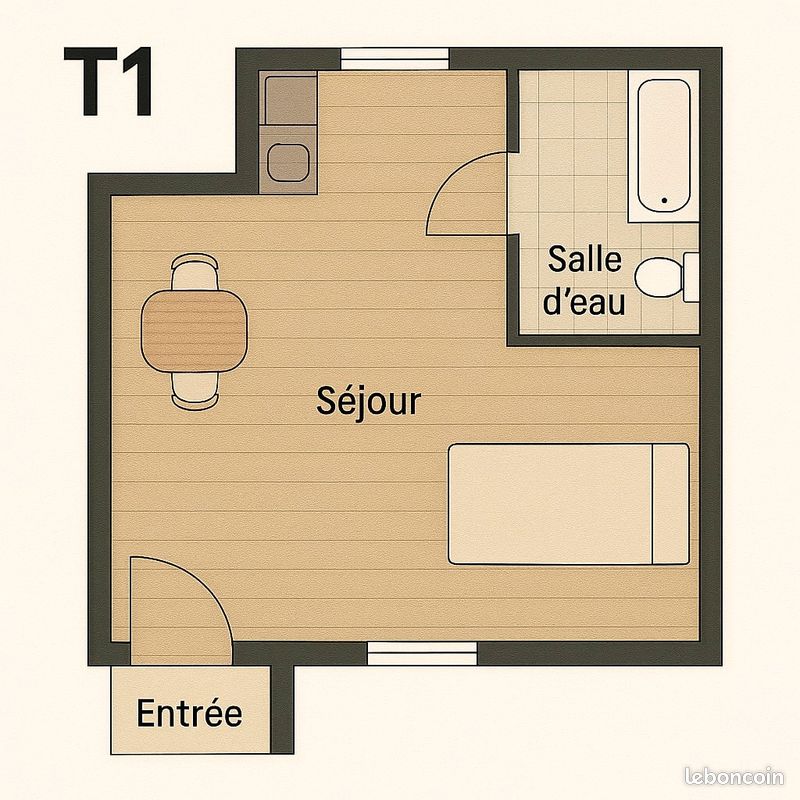 Appartement 1 pièce 20 m² · à Valence · 20 m² · 780 €