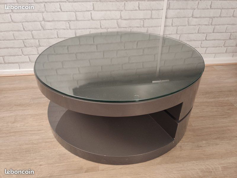 Table basse ronde tournante (image 1)