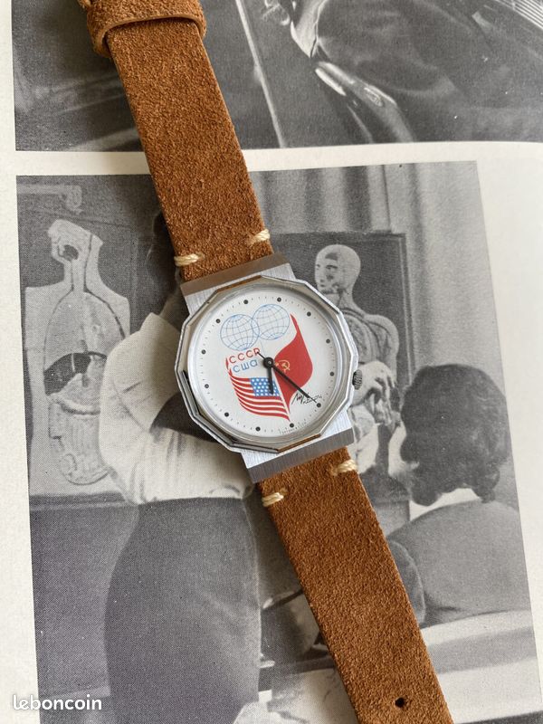 Montre Luch – Amitié USA URSS – Quartz (image 1)