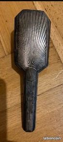 Brosse Et Peigne Bébé Anciens En Métal Argenté - Motif Bambi