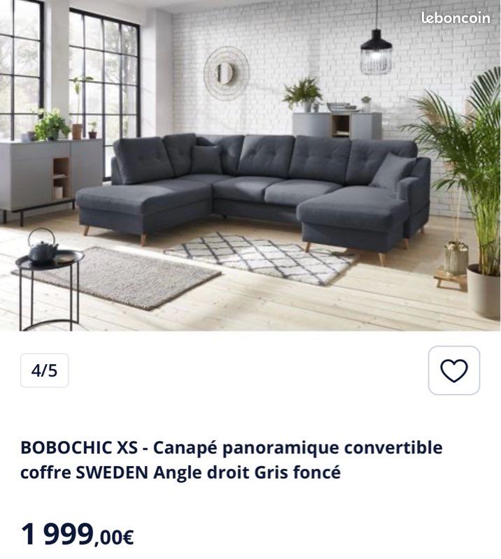 Canapé panoramique convertible Bobochic (image 7)