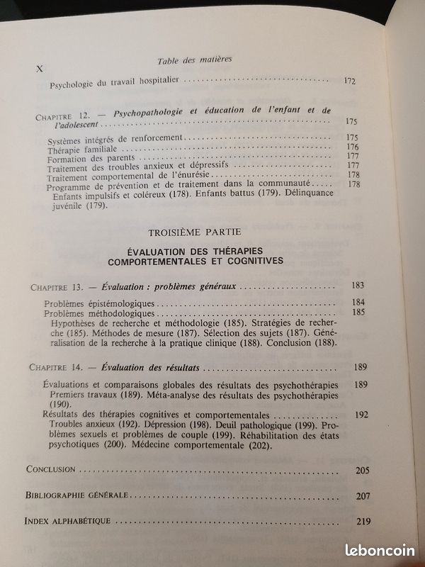 Livre : "Les thérapies comportamentales et cognitives" J.Cotteraux. Ed Masson. 1990 (image 6)