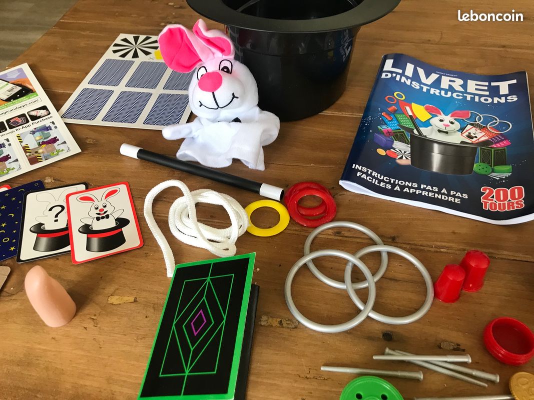 Mallette Magique Pour Enfants – Chapeau, Baguette, Instructions – Tours De Magie Faciles – Dès 6 Ans