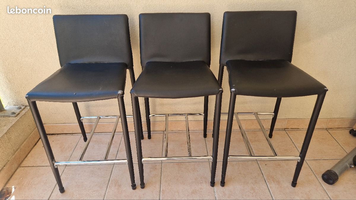 2 Tabouret de comptoirs noir (image 2)