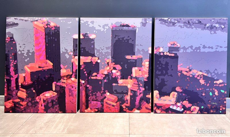 Triptyque Tableaux New York prise d’une des Twin Tower afin les attentas (image 2)