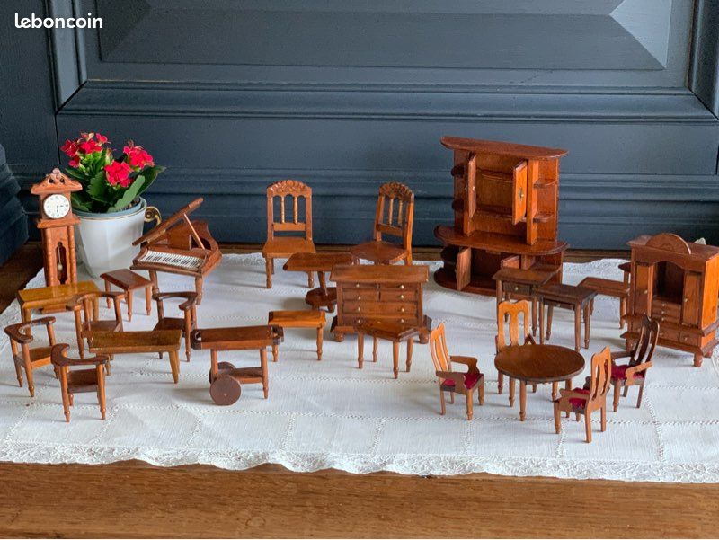 Meubles Miniatures de Maison de Poupée 1:12, Table Basse En Bois pour