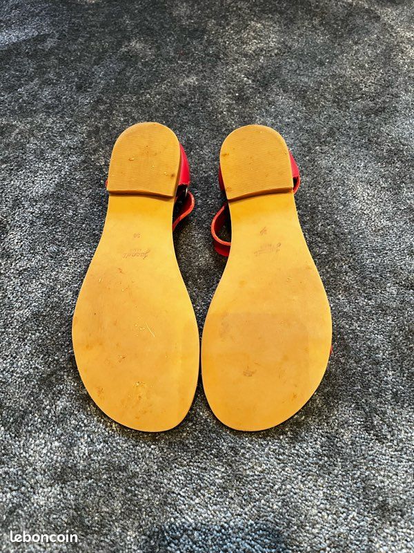 Sandales cuir corail Jacadi 36 (image 3)