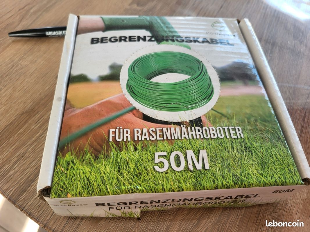 Câble Périphérique Robot Tondeuse 250m HAUSPROFI – Fil Cuivre Étamé 2.7mm Universel Husqvarna, Gardena, Worx, Bosch, Robomow, Résistant UV
