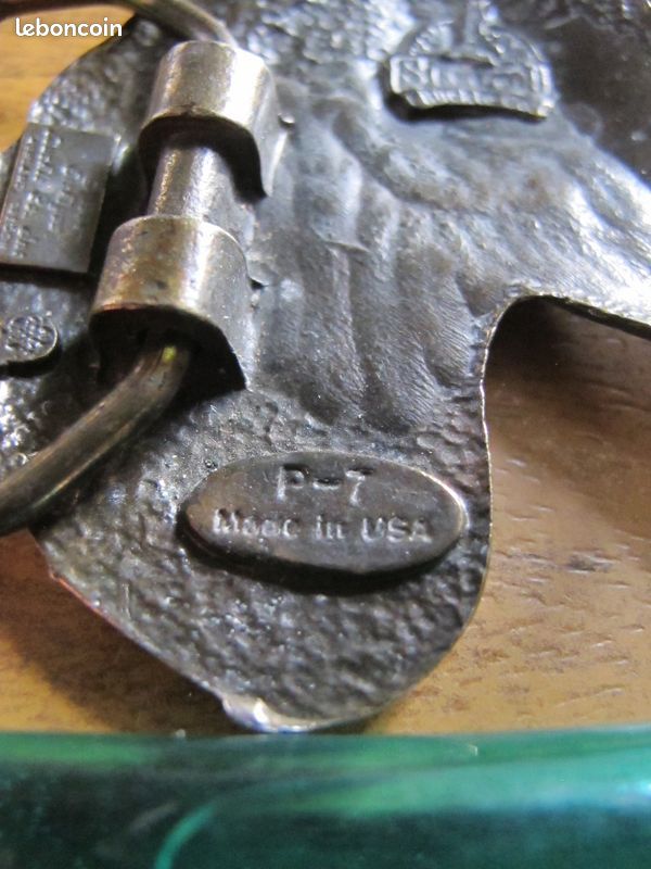 Boucle De Ceinture émaillée Thème Cheval - Vintage USA 1990 - Bel état Occasion