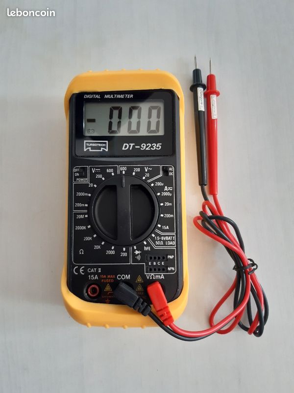 MULTIMETRE DIGITAL TURBOTECH DT-9235 Original Très Bon État (image 1)