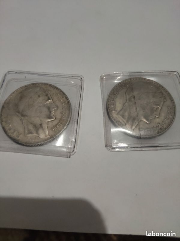 2 pièce 20 francs turin argent 1933 (image 5)