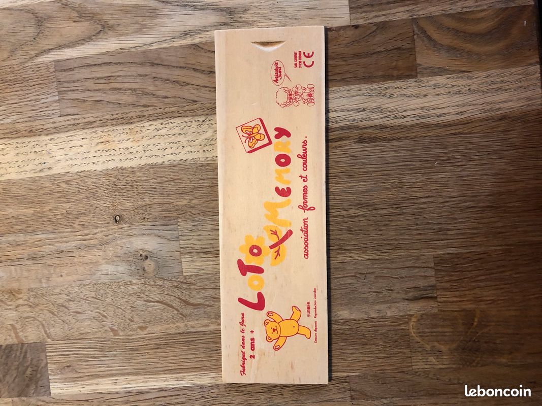 Loto memory 2 ans et + en bois dans boîte plumier (image 1)