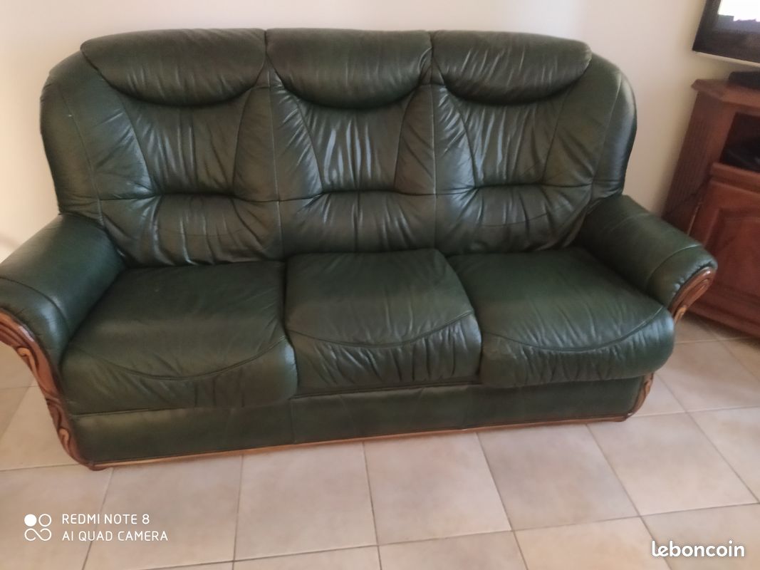 Banquette avec 2 fauteuils assortis (image 1)