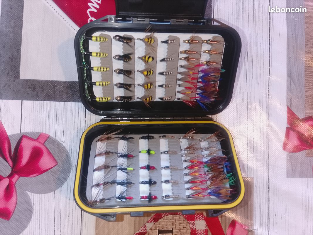 ANCLLO Kit de pêche à la mouche 100 pièces – Assortiment