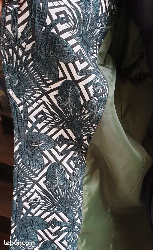 Manteau imprimé vert / écru La Redoute T 40/42 (image 6)
