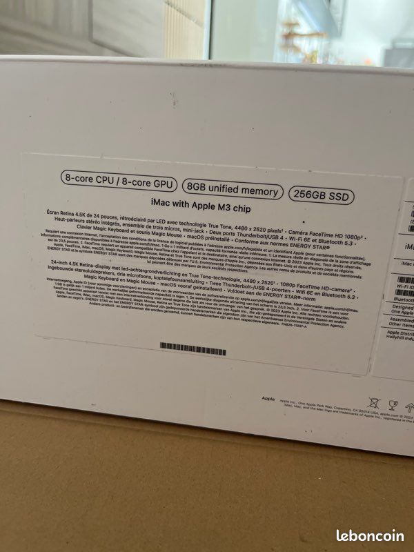 Imac 24pouces m3 8go 256go cpu 8 gpu (image 3)