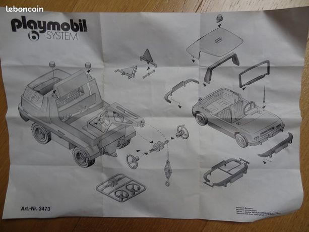 Playmobil 3474 - Véhicule De Dépannage Avec Dépanneuse, Vintage