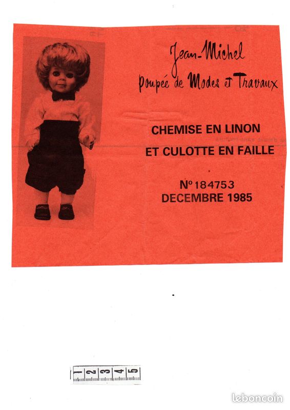 rare 1985 lot 7 patrons Poupées modes et travaux originaux rare 1985 lot 7 patrons Poupées modes et travaux originaux