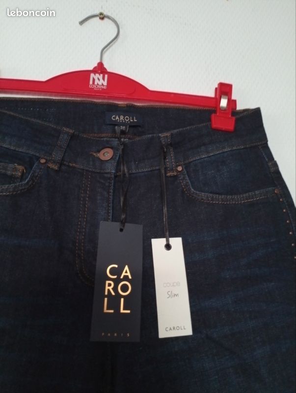 JEANS SLIM 204H SAINT JAMES coton bio indigo brut