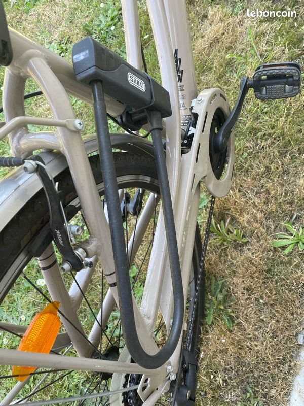 Vélo Montana Lunapiena STI beige + Panier avant Klickfix et antivol (image 11)