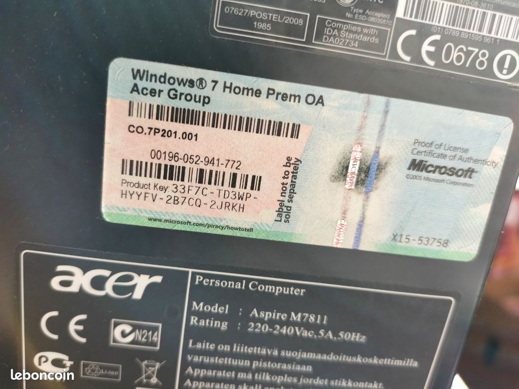 2 TOURS ACER ASPIRE WINDOWS 7 et XP en Panne + Boîte à Musique LABTEC + ÉCRAN/ CLAVIER ( Au Choix possible) (image 10)