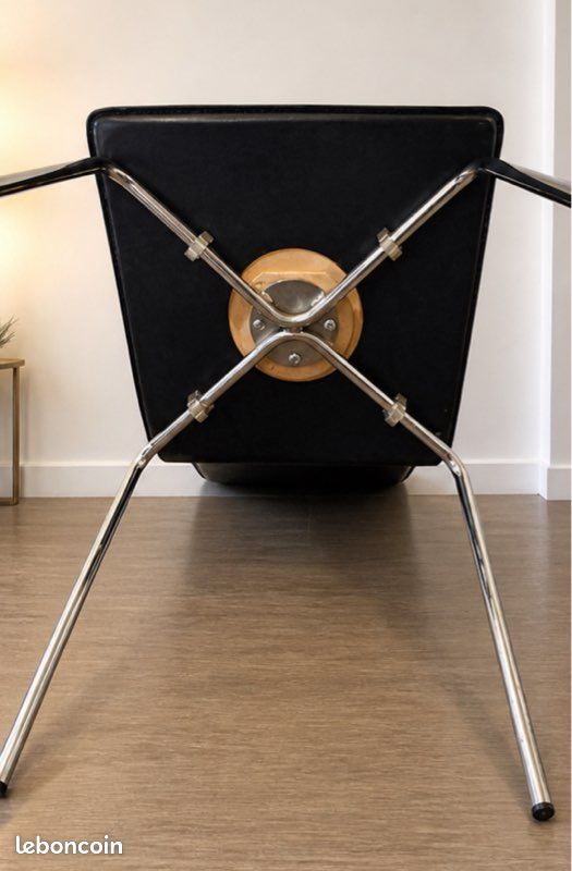 Chaise cuir vintage (image 2)