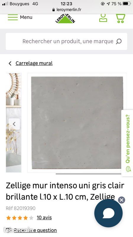 Zellige gris 2 cartons et demi (env. 125 carreaux) (image 2)