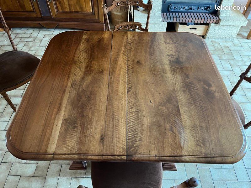 Table salon + rallonges et ses 4 chaises (image 1)
