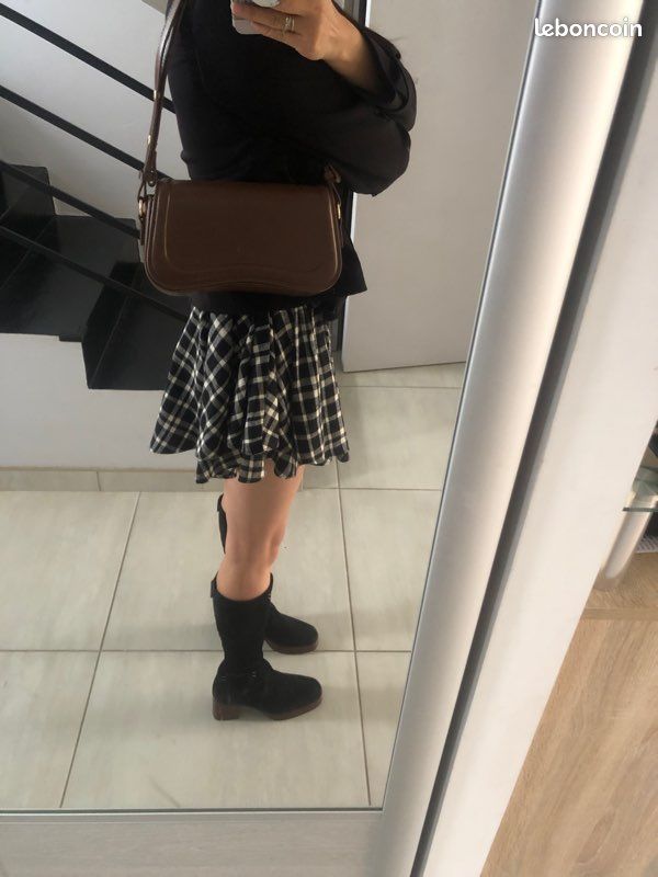 Sac à bandoulière marron tout neuf avec forme jolie et chic sac à main fashion (image 16)