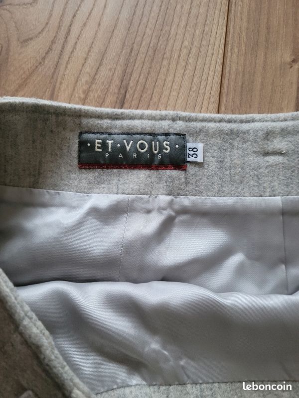 Magnifique jupe crayon 80% laine t 36-38 (image 3)