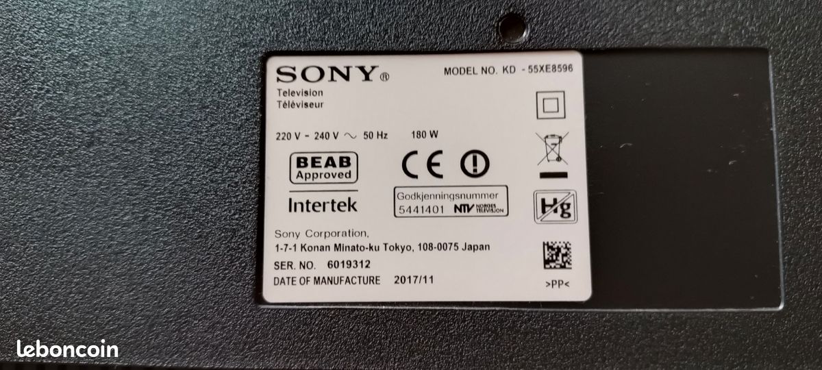 Téléviseurs Sony bravia kd55xe8596 (image 2)