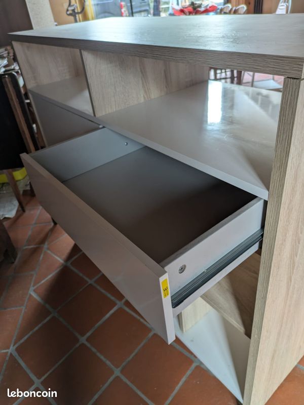 Bar Alinéa bois clair / blanc laqué (image 4)