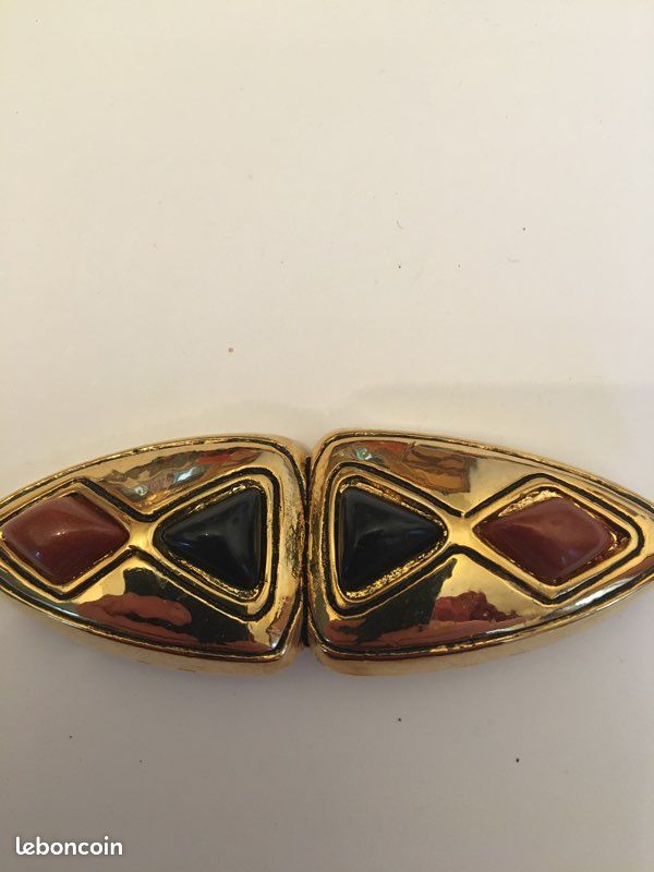 Broche Vintage Marc Labat En Métal Doré - Très Bon état Occasion