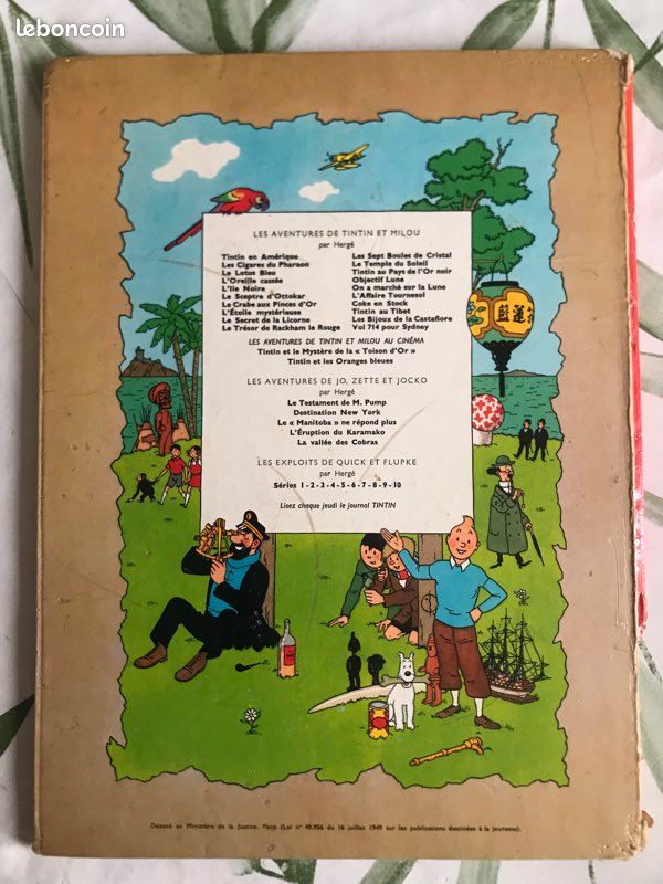Rare Bd Les Aventures De Tintin Vol 714 Pour Sydney Hergé 1968 B37 Casterman (image 2)