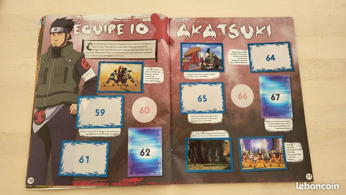 Gros lot Collector Naruto Shippuden - Album Panini bien rempli + 23 Cartes Rares (Introuvables) (image 12)