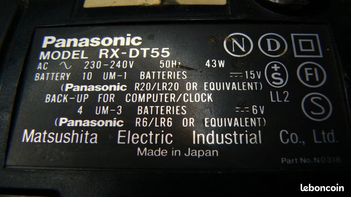 Panasonic RX-DT55, radio CD K7 (image 4)