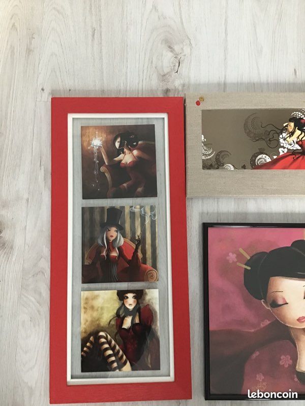 Lot de 4 cadres toiles artiste misstigri (image 2)