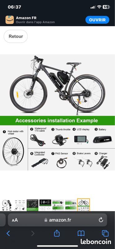 Yose Power Kit Conversion Velo Electrique Kit Electrification Velo
