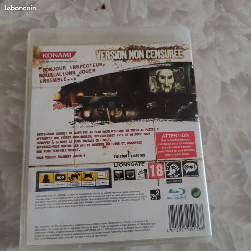 Jeu PS3 SAW (image 2)
