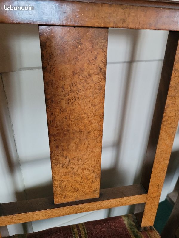2 chaises loupe de noyer et tissu. FAIRE OFFRE (image 2)