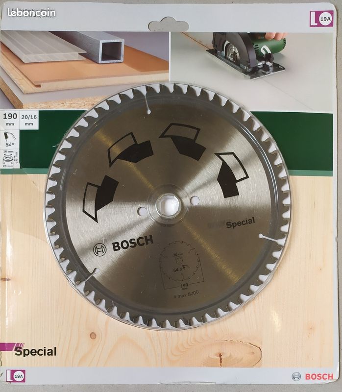 Lame scie circulaire BOSCH 190mm 54 dents (image 1)