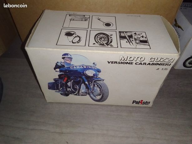 Miniature Moto Guzzi Polistil 7 Cm - Vintage, Occasion, Marque Majorette