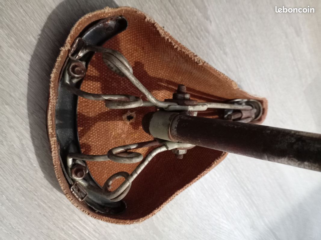 Selle Vélo Cuir Pryma Vintage - Longueur 26 Cm, Marron, Pour Vélo De Route Ou Course